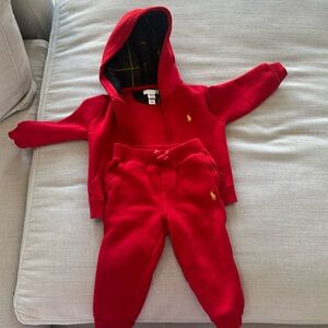 Red Ralph Lauren sweatsuit
